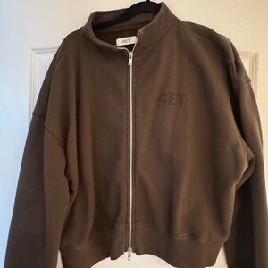 SET Active Brown Crew Neck Sweater